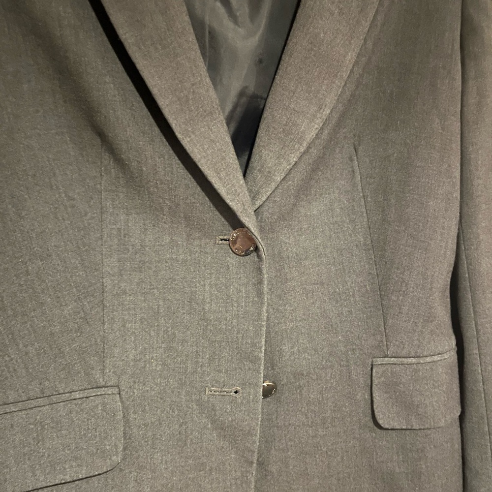 Calvin Klein Charcoal Pencil Skirt Suit - Picture 6 of 7